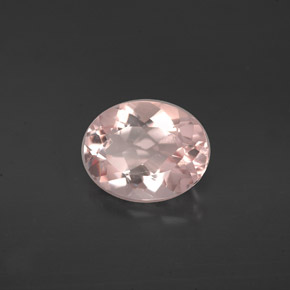 1.52 ct Pink Morganite Stone, Natural Morganite in Oval Facet Shape for Sale