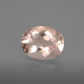 1.48 ct Pink Morganite Stone, Natural Morganite in Oval Facet Shape for Sale