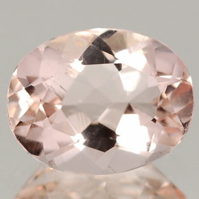 1.50 ct Pink Morganite Stone, Natural Morganite in Oval Facet Shape for Sale