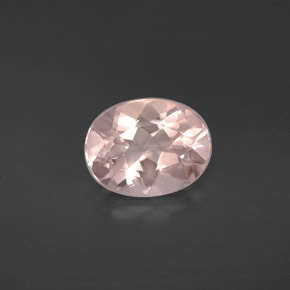 1.52 ct Pink Morganite Gemstone, Morganite Gem in Oval Facet Shape for Sale.