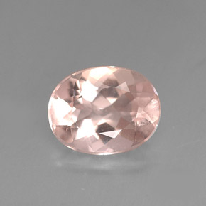 1.51 ct Pink Morganite Gemstone, Morganite Gem in Oval Facet Shape for Sale.