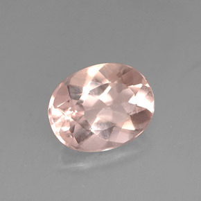 1.51 ct Pink Morganite Stone, Natural Morganite in Oval Facet Shape for Sale