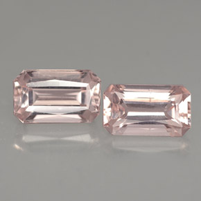 3.46 ct Pink Morganite Gemstone, Morganite Gem in Octagon / Scissor Cut Shape for Sale.