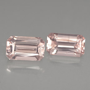 3.46 ct Pink Morganite Stone, Natural Morganite in Octagon / Scissor Cut Shape for Sale