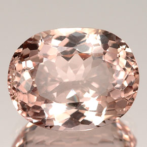 3.06 ct Pink Morganite Gemstone, Morganite Gem in Oval Facet Shape for Sale.