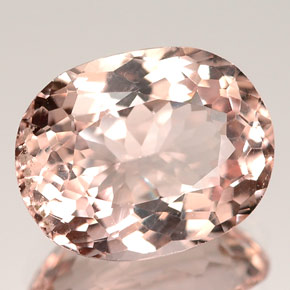 3.06 ct Pink Morganite Stone, Natural Morganite in Oval Facet Shape for Sale