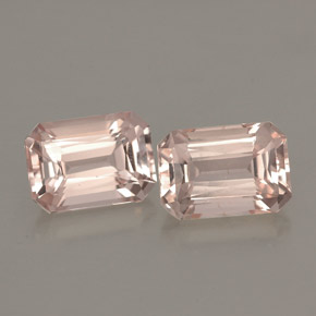 3.44 ct Pink Morganite Gemstone, Morganite Gem in Octagon Facet Shape for Sale.