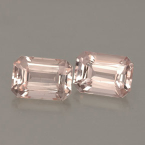 3.44 ct Pink Morganite Stone, Natural Morganite in Octagon Facet Shape for Sale