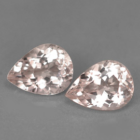 1.90 ct Pink Morganite Gemstone, Morganite Gem in Pear Facet Shape for Sale.