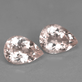 1.90 ct Pink Morganite Stone, Natural Morganite in Pear Facet Shape for Sale