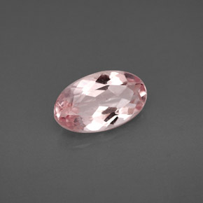 1.56 ct Pink Morganite Stone, Natural Morganite in Oval Facet Shape for Sale