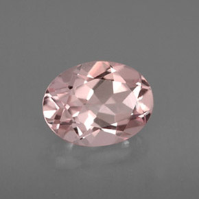 1.14 ct Pink Morganite Stone, Natural Morganite in Oval Facet Shape for Sale