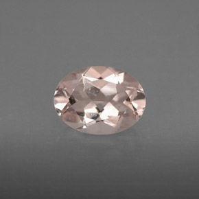 1.18 ct Pink Morganite Gemstone, Morganite Gem in Oval Facet Shape for Sale.