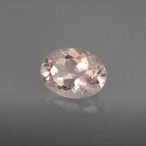 1.18 ct Pink Morganite Stone, Natural Morganite in Oval Facet Shape for Sale