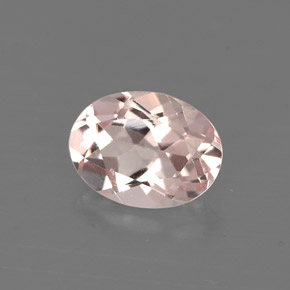 1.14 ct Pink Morganite Gemstone, Morganite Gem in Oval Facet Shape for Sale.