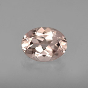 1.12 ct Pink Morganite Gemstone, Morganite Gem in Oval Facet Shape for Sale.