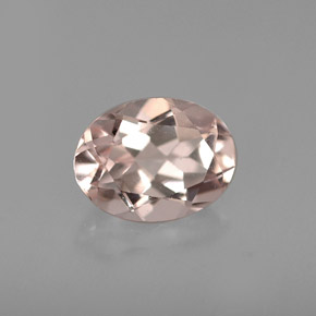 1.12 ct Pink Morganite Stone, Natural Morganite in Oval Facet Shape for Sale
