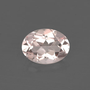 1.12 ct Pink Morganite Gemstone, Morganite Gem in Oval Facet Shape for Sale.