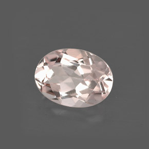 1.12 ct Pink Morganite Stone, Natural Morganite in Oval Facet Shape for Sale