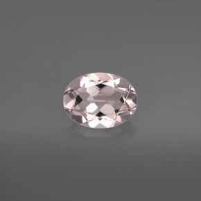 1.02 ct Pink Morganite Gemstone, Morganite Gem in Oval Facet Shape for Sale.