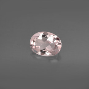 1.02 ct Pink Morganite Stone, Natural Morganite in Oval Facet Shape for Sale