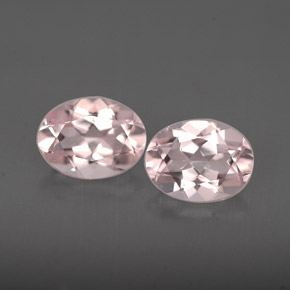 2.23 ct Pink Morganite Gemstone, Morganite Gem in Oval Facet Shape for Sale.