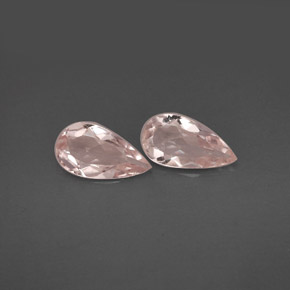 0.98 ct Pink Morganite Gemstone, Morganite Gem in Pear Facet Shape for Sale.
