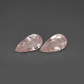 0.98 ct Pink Morganite Stone, Natural Morganite in Pear Facet Shape for Sale