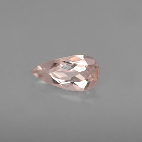 0.57 ct Pink Morganite Stone, Natural Morganite in Pear Facet Shape for Sale