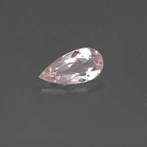 0.59 ct Pink Morganite Gemstone, Morganite Gem in Pear Facet Shape for Sale.
