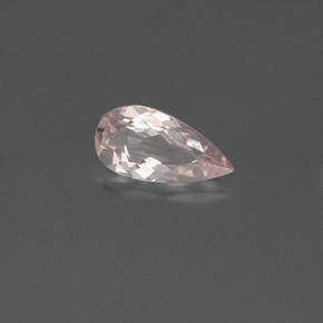 0.59 ct Pink Morganite Stone, Natural Morganite in Pear Facet Shape for Sale