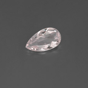 0.45 ct Pink Morganite Gemstone, Morganite Gem in Pear Facet Shape for Sale.
