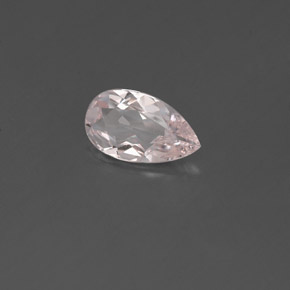 0.45 ct Pink Morganite Stone, Natural Morganite in Pear Facet Shape for Sale
