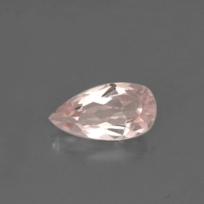 0.62 ct Pink Morganite Gemstone, Morganite Gem in Pear Facet Shape for Sale.