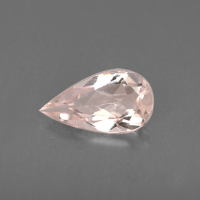 0.47 ct Pink Morganite Gemstone, Morganite Gem in Pear Facet Shape for Sale.