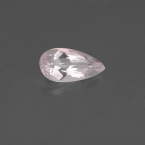 0.63 ct Pink Morganite Stone, Natural Morganite in Pear Facet Shape for Sale