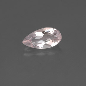 0.66 ct Pink Morganite Gemstone, Morganite Gem in Pear Facet Shape for Sale.