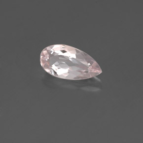 0.66 ct Pink Morganite Stone, Natural Morganite in Pear Facet Shape for Sale