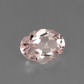 0.67 ct Pink Morganite Stone, Natural Morganite in Oval Facet Shape for Sale