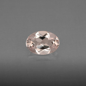 0.72 ct Pink Morganite Gemstone, Morganite Gem in Oval Facet Shape for Sale.