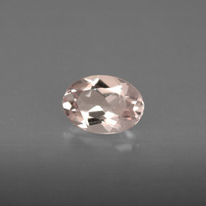 0.72 ct Pink Morganite Stone, Natural Morganite in Oval Facet Shape for Sale