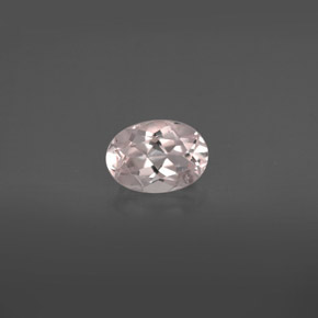 0.75 ct Pink Morganite Gemstone, Morganite Gem in Oval Facet Shape for Sale.