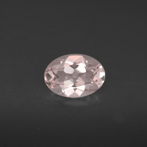 0.66 ct Pink Morganite Gemstone, Morganite Gem in Oval Facet Shape for Sale.