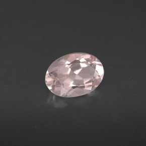 0.66 ct Pink Morganite Stone, Natural Morganite in Oval Facet Shape for Sale