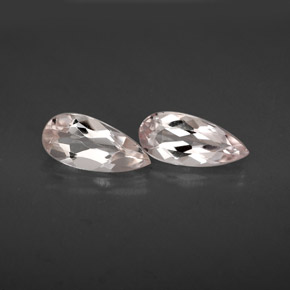 1.39 ct Pink Morganite Gemstone, Morganite Gem in Pear Facet Shape for Sale.