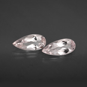 1.39 ct Pink Morganite Stone, Natural Morganite in Pear Facet Shape for Sale
