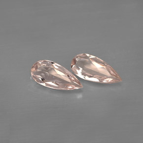 1.06 ct Pink Morganite Gemstone, Morganite Gem in Pear Facet Shape for Sale.