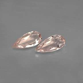 1.06 ct Pink Morganite Stone, Natural Morganite in Pear Facet Shape for Sale