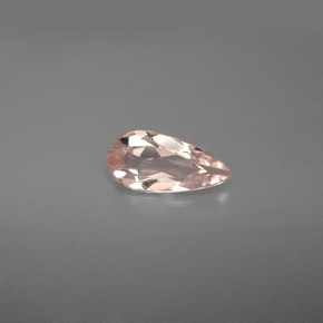 0.59 ct Pink Morganite Gemstone, Morganite Gem in Pear Facet Shape for Sale.