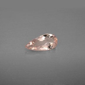 0.59 ct Pink Morganite Stone, Natural Morganite in Pear Facet Shape for Sale